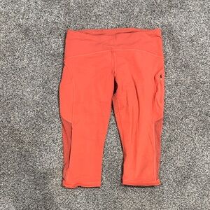 Coral Crop Leggings